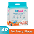 KidEasy All Ages disposable changing pads for babies, 40 pads per pack